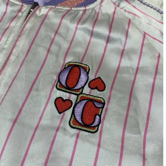 OPENING CEREMONY 100% SILK REVERSIBLE "FAIRYTALE TO STRIPES" ZIP JACKET WOMENS S - Picture 5 of 16